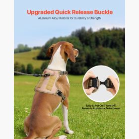 Dog Harness for Large Dogs, No Pull Tactical Dog Harness Adjustable Pet Vest, with Handle, Metal Rings, Buckles