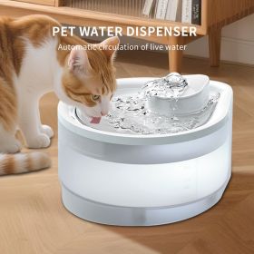 2500ML USB Pet Water Fountain, Teardrop-Shaped Automatic Cat Water Dispenser with Circulating Pump, Freshwater Filter for Cats and Dogs
