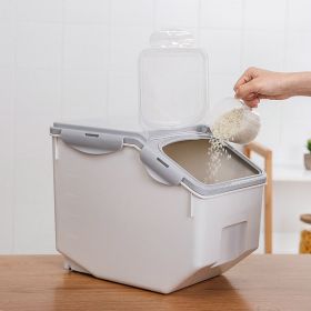 Multifunctional Pet Food Storage Box, Snack Container Box, Dog and Cat Food Barrel, Sealed and Moisture-Proof with Measuring Cup, Food Grade Disp (size: 15kilos)