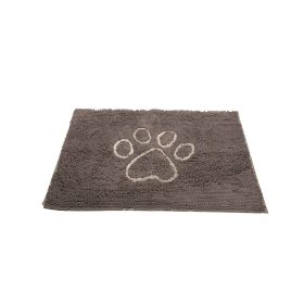 DGS Pet Products Dirty Dog Door Mat Small Mocha Brown 23" x 16" x 2" (Color: Misty Grey, size: large)