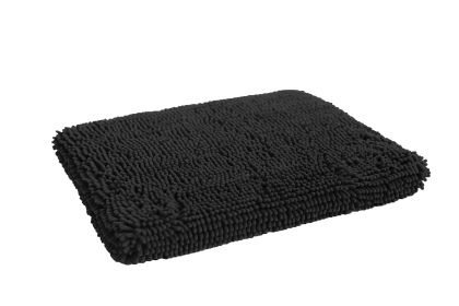 DGS Pet Products Dirty Dog Cushion Pad Small Brown 19" x 24" x 2.5" (Color: Black, size: small)
