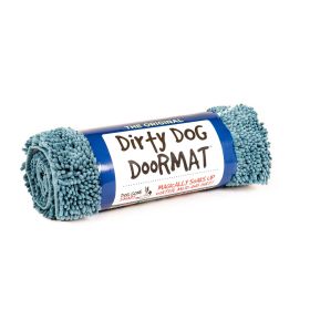 DGS Pet Products Dirty Dog Door Mat Small Brown 23" x 16" x 2" (Color: Pacific Blue, size: medium)